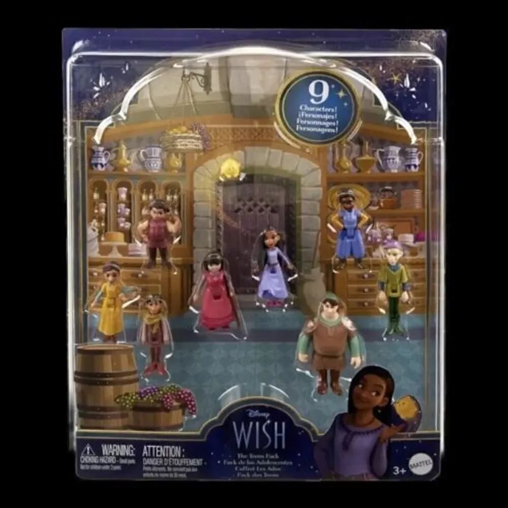 Mattel Disney Wish The Teens Mini Doll Set 8 Posable Dolls & Star Mini Figures